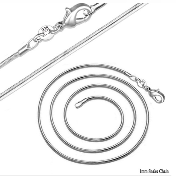 18” 925 STERLING SILVER SNAKE CHAIN - Picture 3 of 8